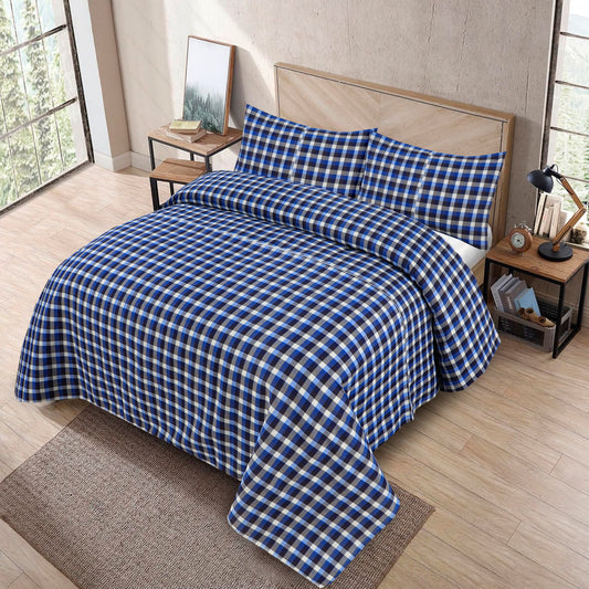 Gold Palm Cotton Jacquard Bed Sheet Set 1327