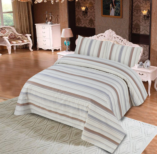 Gold Palm Cotton Jacquard Bed Sheet Set 1335