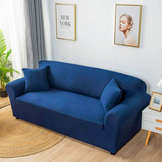 Jersey Cotton Fitted Sofa Cover Blue - 355