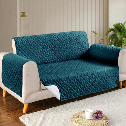 Microfiber Quilted Sofa Cover - Zinc 361